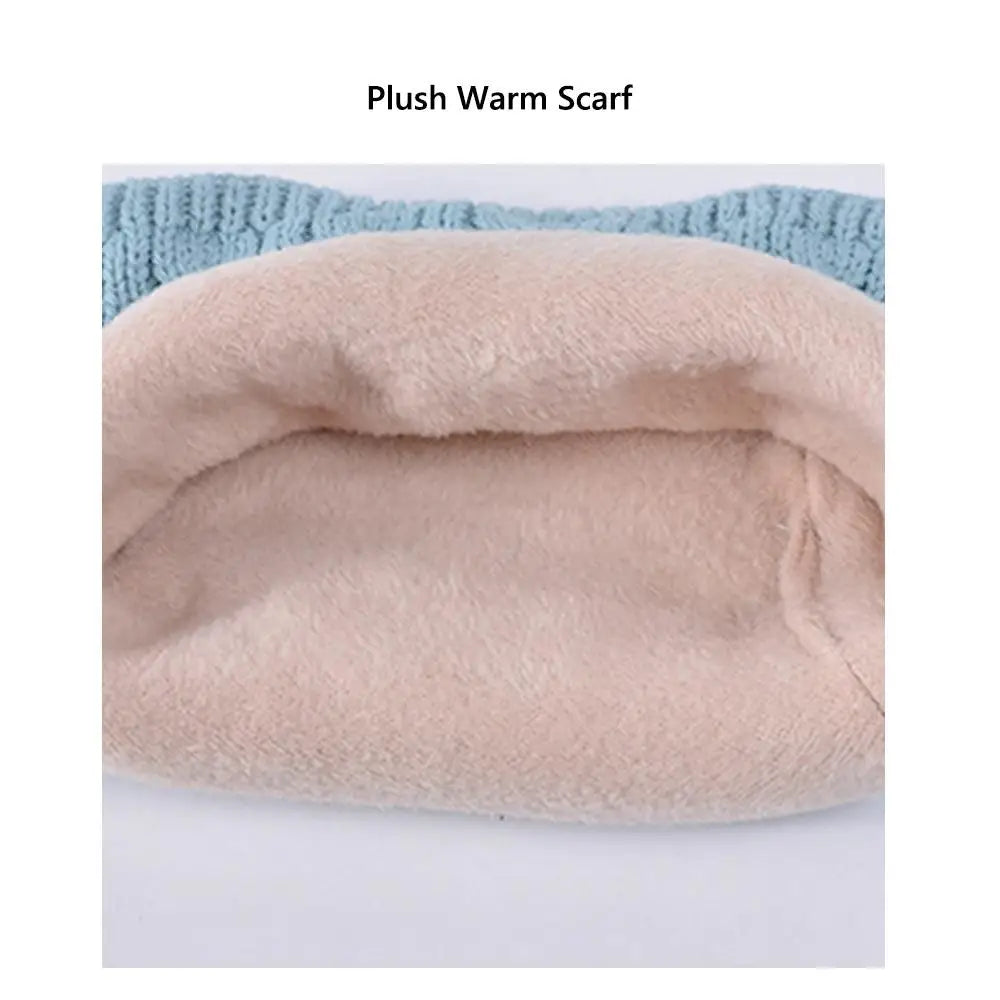 Kids Winter Hat Scarf Gloves Ear Warmer Neck Warmer Set