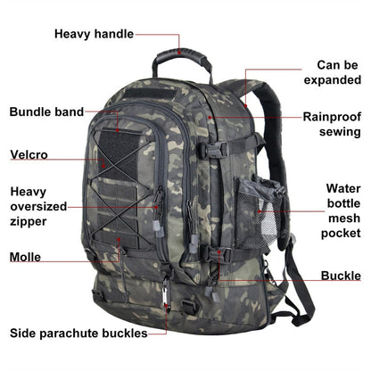 Tactical Backpack Expandable Waterproof Rucksack