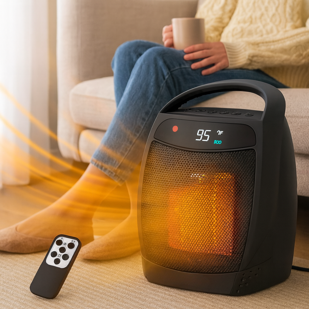 Remote-Controlled Ceramic Space Heater with Temperature Control