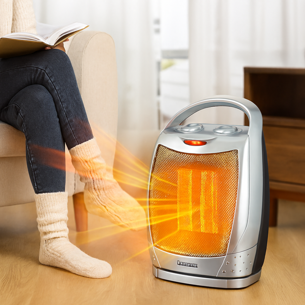 Remote-Controlled Ceramic Space Heater with Temperature Control