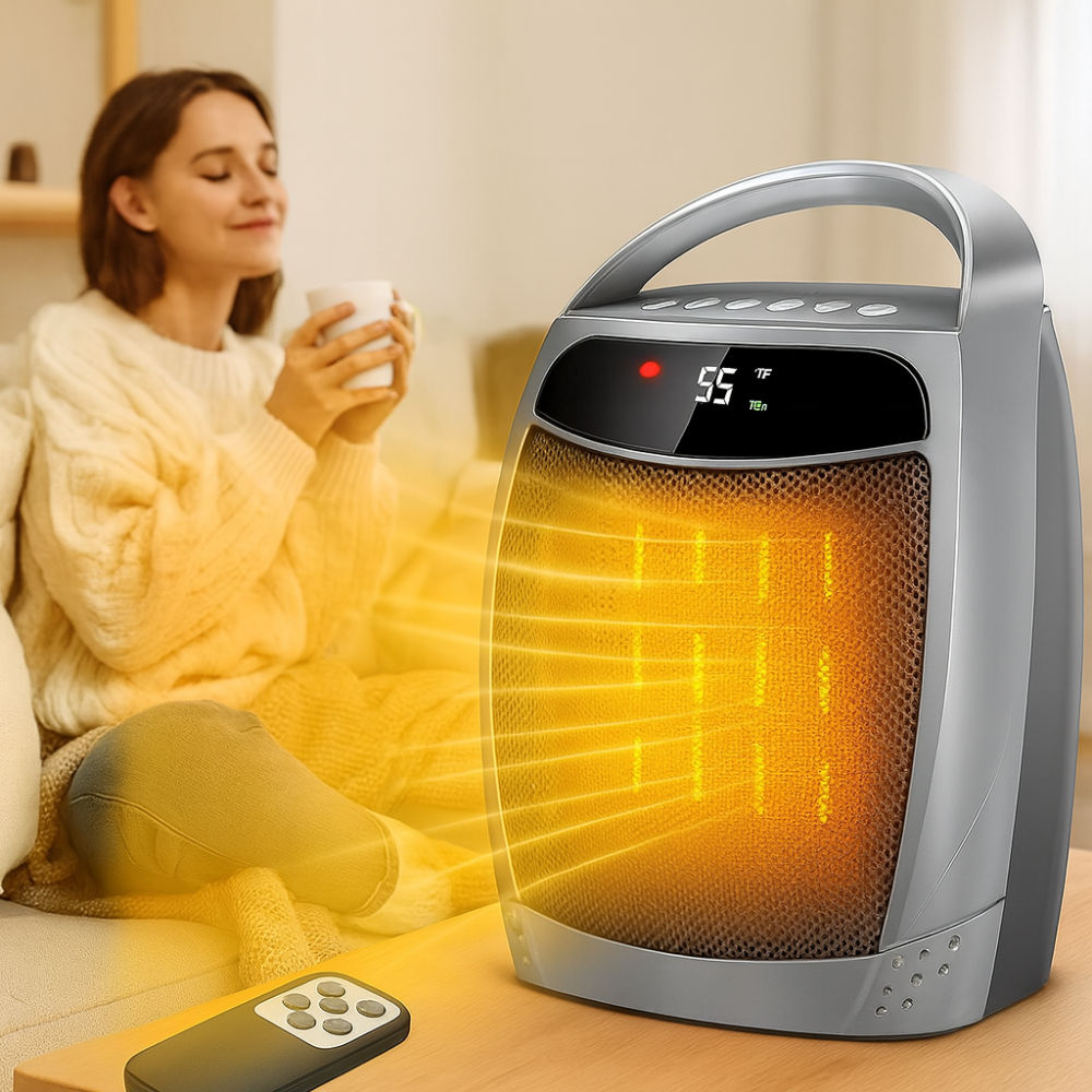 Remote-Controlled Ceramic Space Heater with Temperature Control