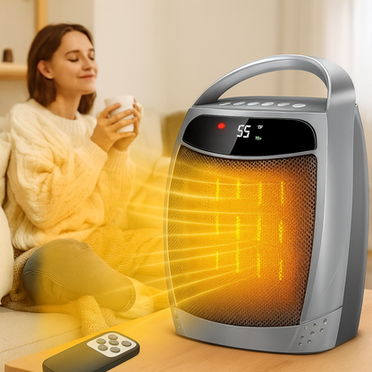 Remote-Controlled Ceramic Space Heater with Temperature Control