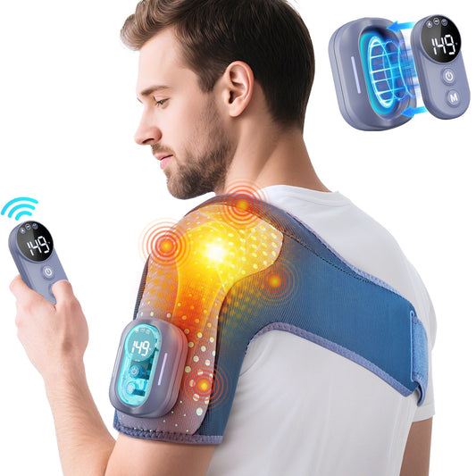 Heating Vibration Shoulder Wrap Pad with Remote Control