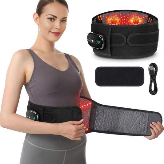 LED Back Massager with Red Light Therapy and Heat Function