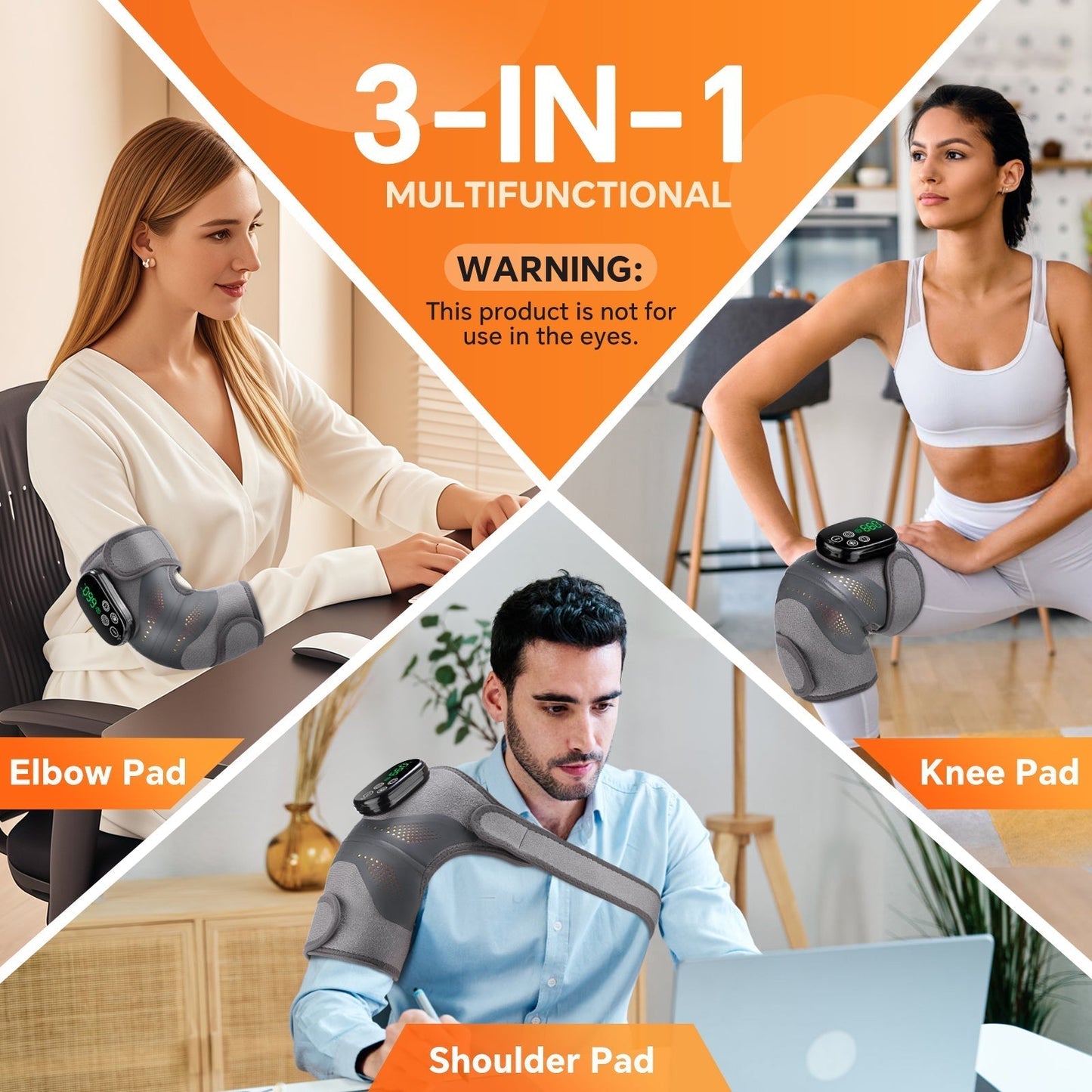 LED Knee Wrap Red Light Therapy with Vibration Motors