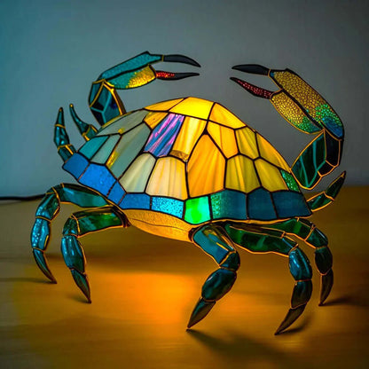 Stained Glass Animal Table Lamp Night Light Fixture