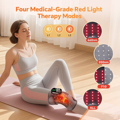LED Knee Wrap Red Light Therapy with Vibration Motors