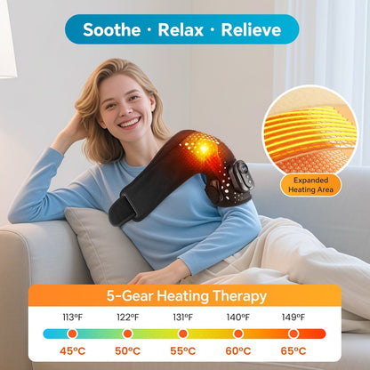Heating Vibration Shoulder Wrap Pad with Remote Control