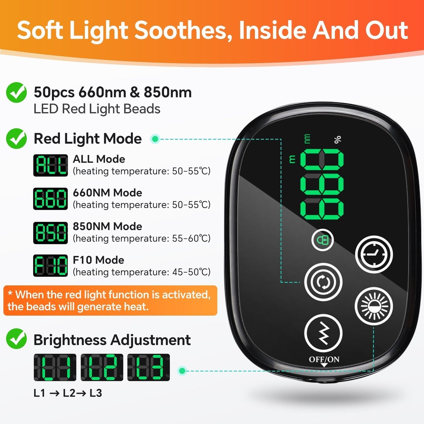 Red Light Therapy Shoulder Massager 660nm 850nm Device