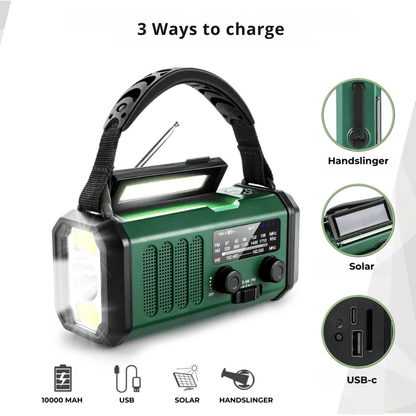 Emergency Radio Solar USB Charger Power Bank