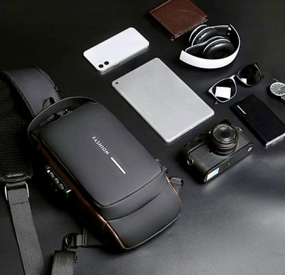 Anti-Theft Backpack with Locking Zippers and Hidden Pockets