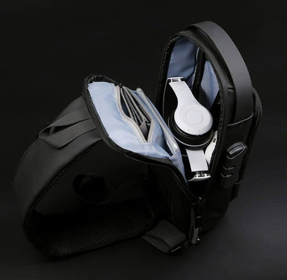 Anti-Theft Backpack with Locking Zippers and Hidden Pockets