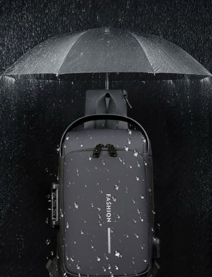 Anti-Theft Backpack with Locking Zippers and Hidden Pockets