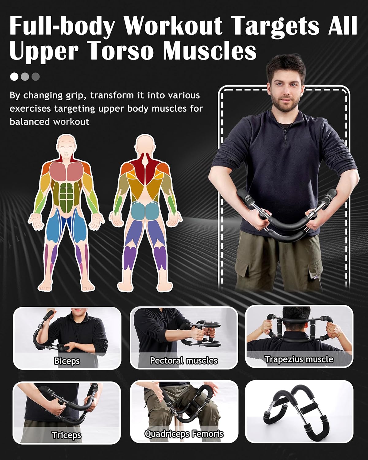 Adjustable Forearm Triceps Strength Training Bar