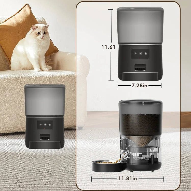 Automatic Pet Feeder Programmable Dispenser for Cats Dogs