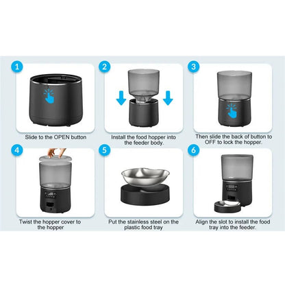 Automatic Pet Feeder Programmable Dispenser for Cats Dogs