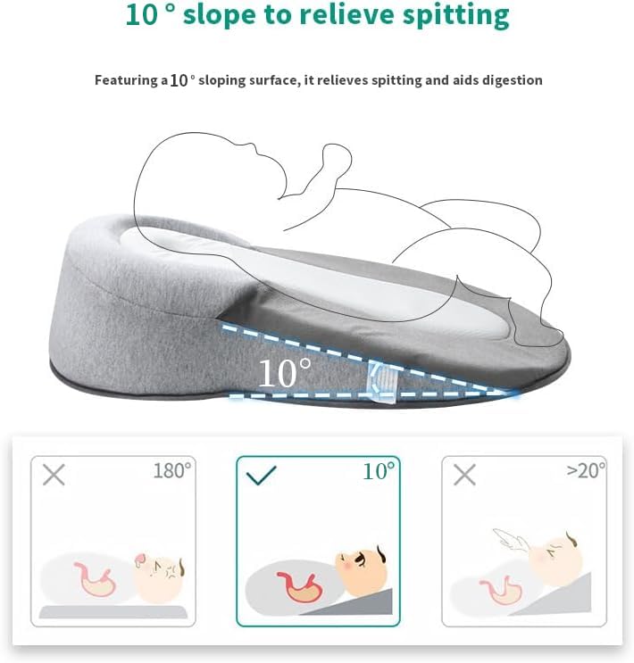 Baby Bassinet Wedge Lounger Anti-Reflux Bed