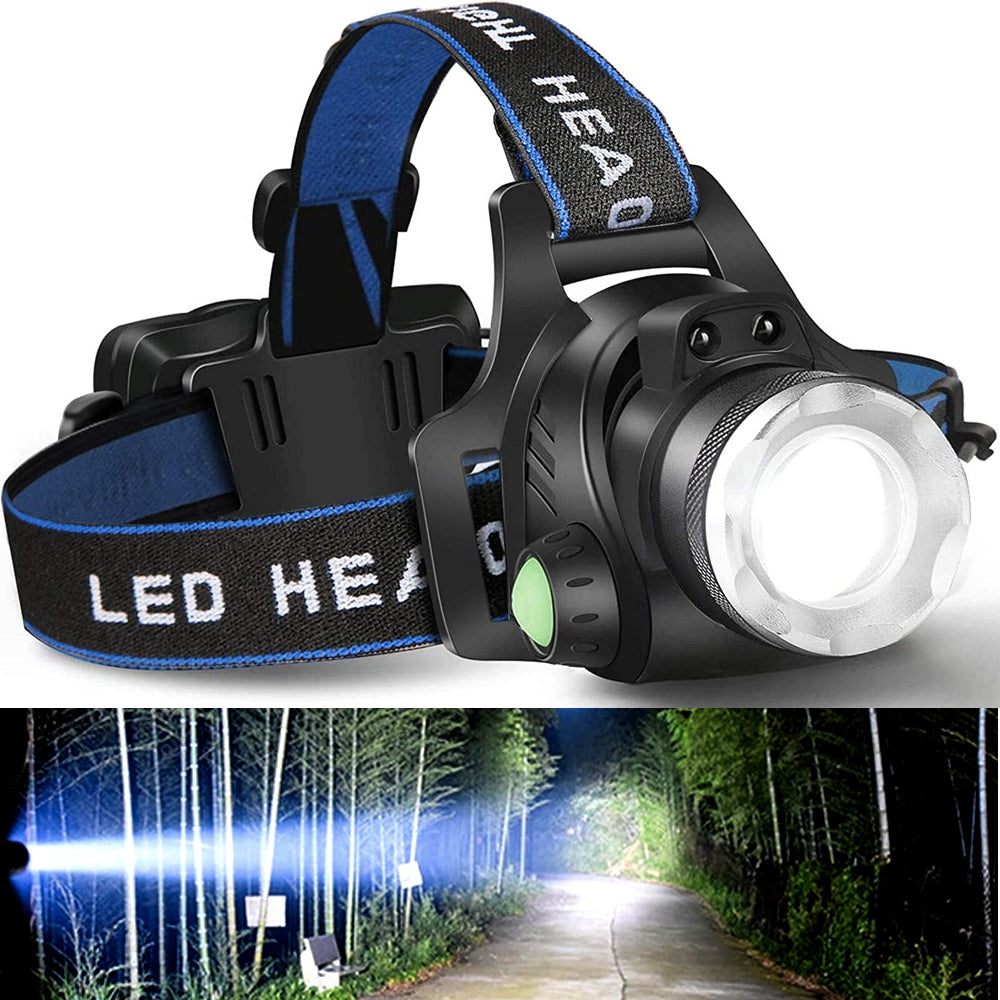 Rechargeable LED Headlamp with Batteries