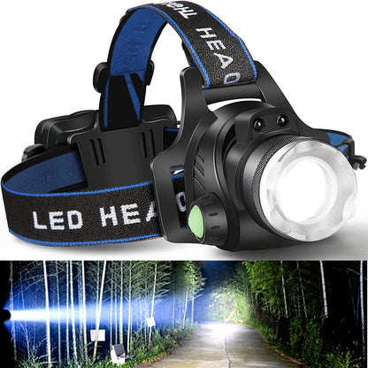 Rechargeable LED Headlamp with Batteries