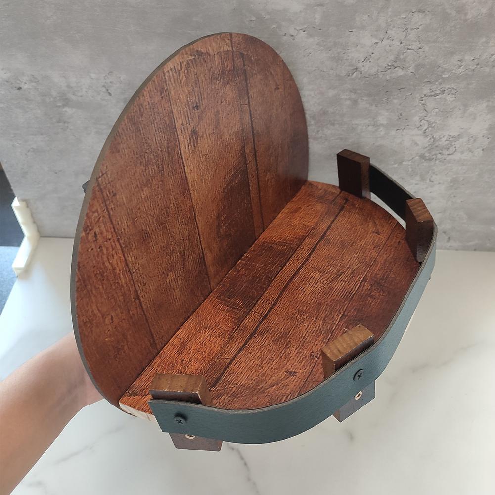 Bourbon Whiskey Barrel Wall Shelf Unit