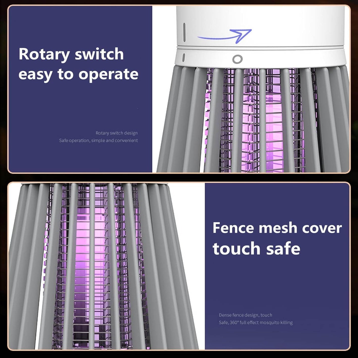 Bug Zapper Lamp Indoor Outdoor Mosquito Killer 2 Pack