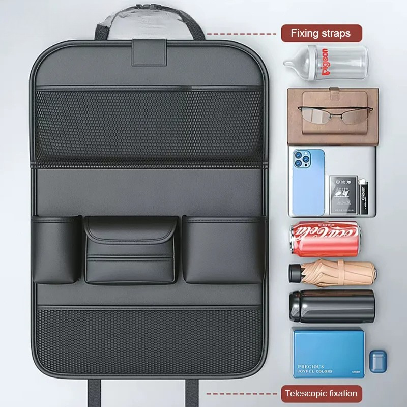 Car Back Seat Organizer Tablet Holder Storage Solution