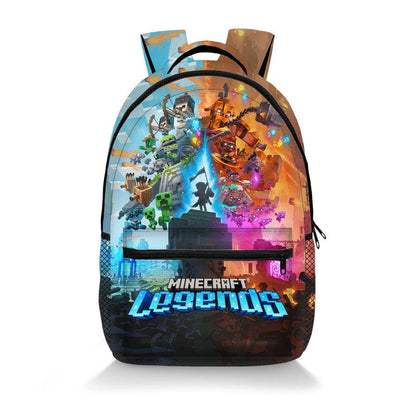 Minecraft Gaming Backpack School Bag Pixel Design
