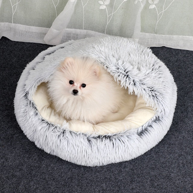 Cat Cave Bed Plush Pet Bed Circular