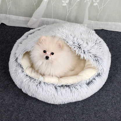 Cat Cave Bed Plush Pet Bed Circular