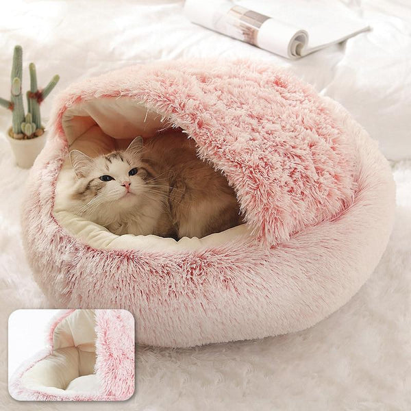 Cat Cave Bed Plush Pet Bed Circular