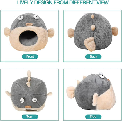 Cat Bed Cave with Removable Pillow for Indoor Cats