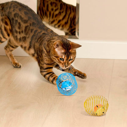 Cat Spring Balls Interactive Toy Set for Cats and Kittens