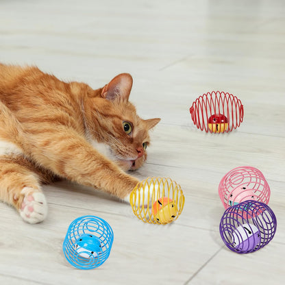 Cat Spring Balls Interactive Toy Set for Cats and Kittens