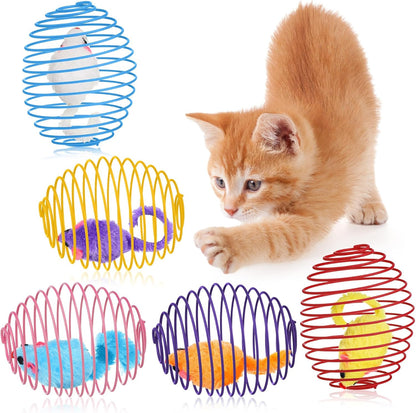 Cat Spring Balls Interactive Toy Set for Cats and Kittens