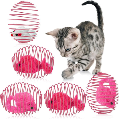 Cat Spring Balls Interactive Toy Set for Cats and Kittens