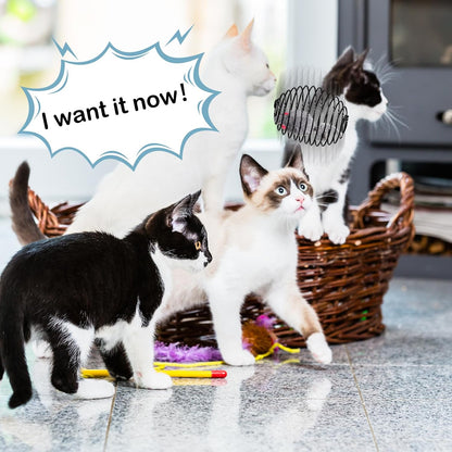 Cat Spring Balls Interactive Toy Set for Cats and Kittens