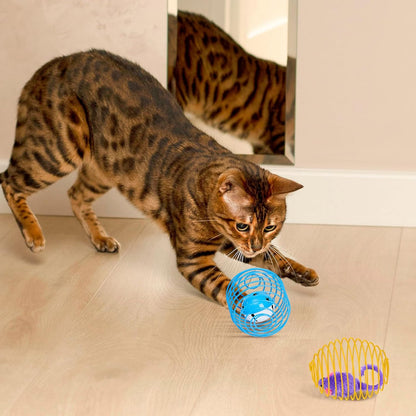 Cat Spring Balls Interactive Toy Set for Cats and Kittens