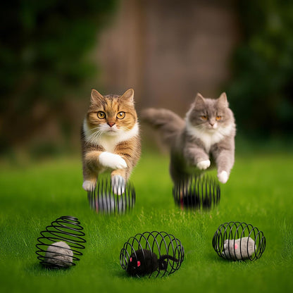Cat Spring Balls Interactive Toy Set for Cats and Kittens