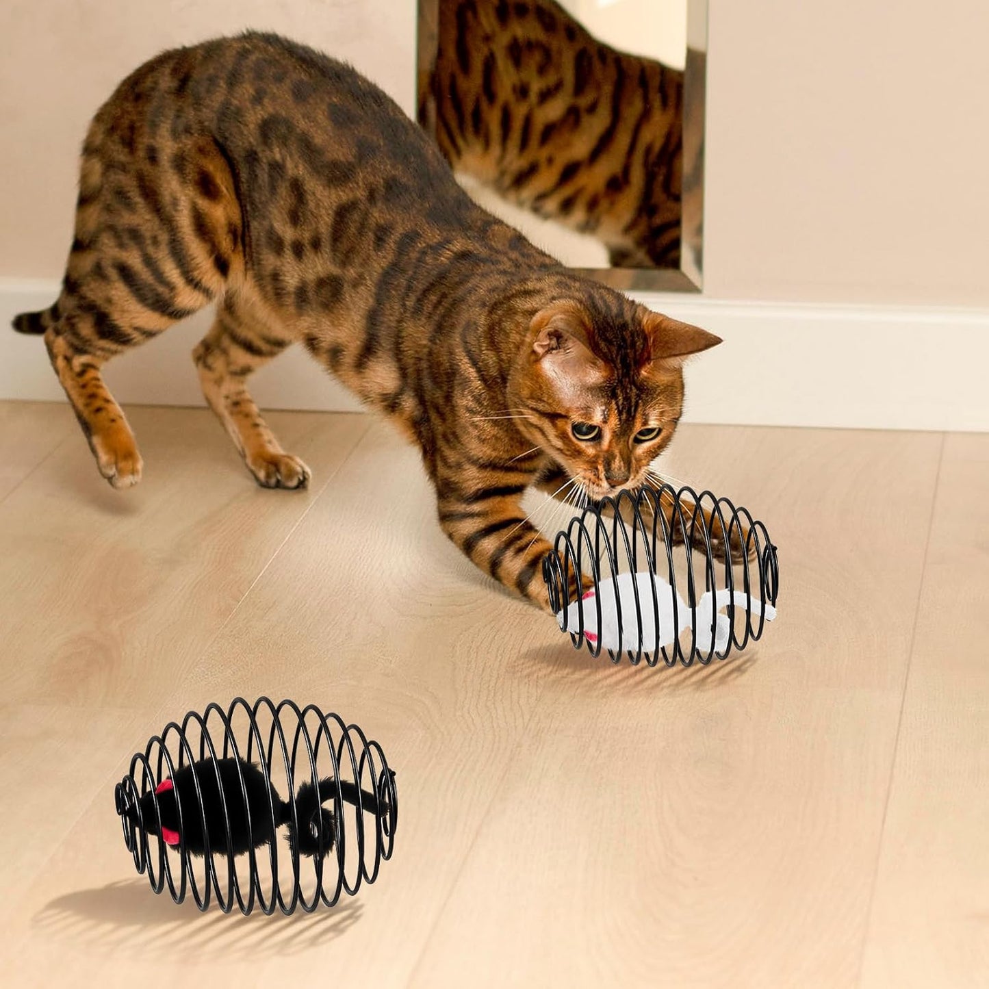 Cat Spring Balls Interactive Toy Set for Cats and Kittens