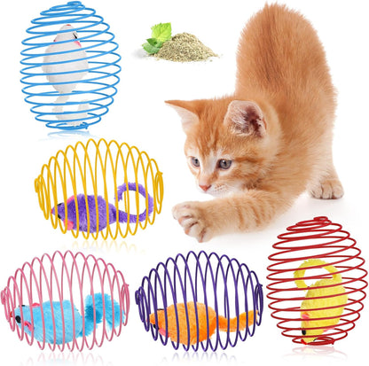 Cat Spring Balls Interactive Toy Set for Cats and Kittens