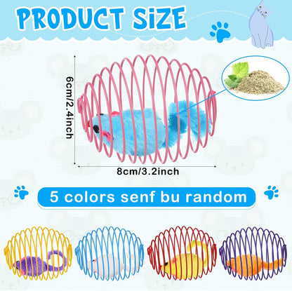 Cat Spring Balls Interactive Toy Set for Cats and Kittens