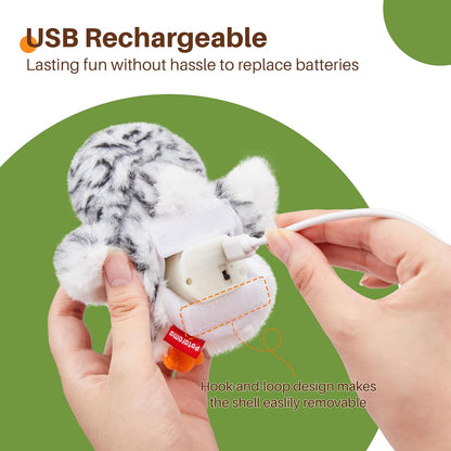 Cat Toy Flapping Bird Interactive Kicker Catnip Rechargeable