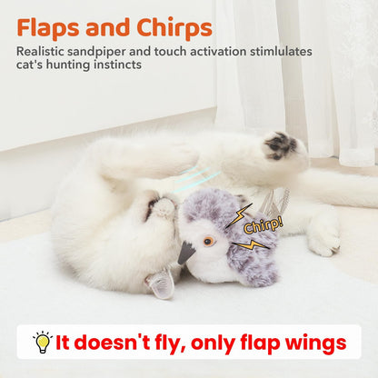 Cat Toy Flapping Bird Interactive Kicker Catnip Rechargeable