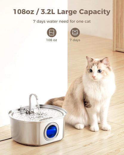Automatic Cat Water Fountain Dispenser Drinking Bowl