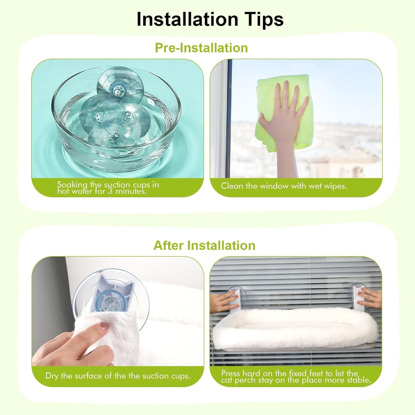 Cat Window Perch Hammock Bed with Suction Cups