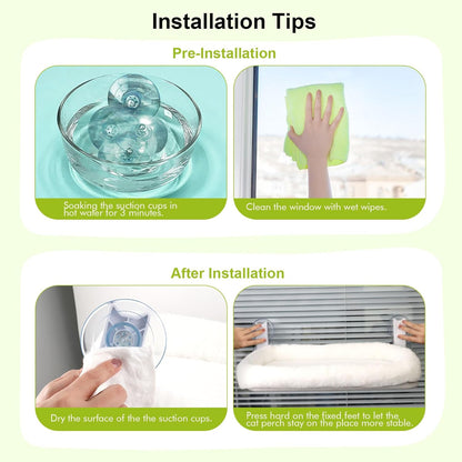 Cat Window Perch Hammock Bed with Suction Cups