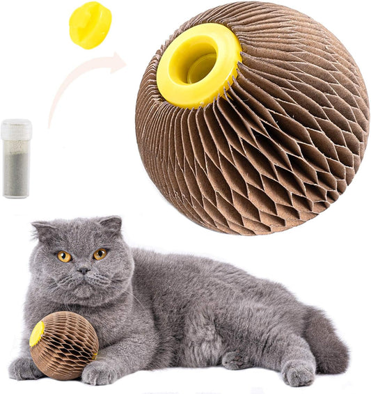 Catnip Ball Toy Refillable Scratching Ball for Cats