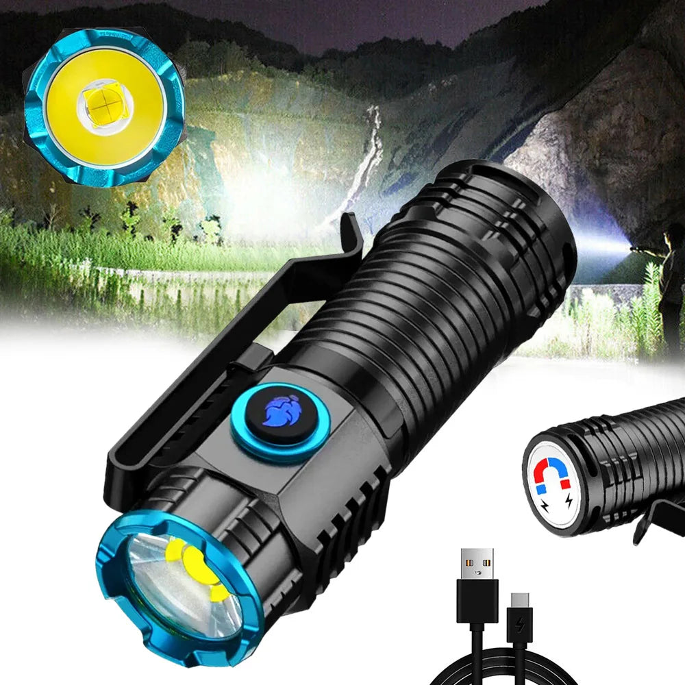 Rechargeable LED Flashlight Compact Torch