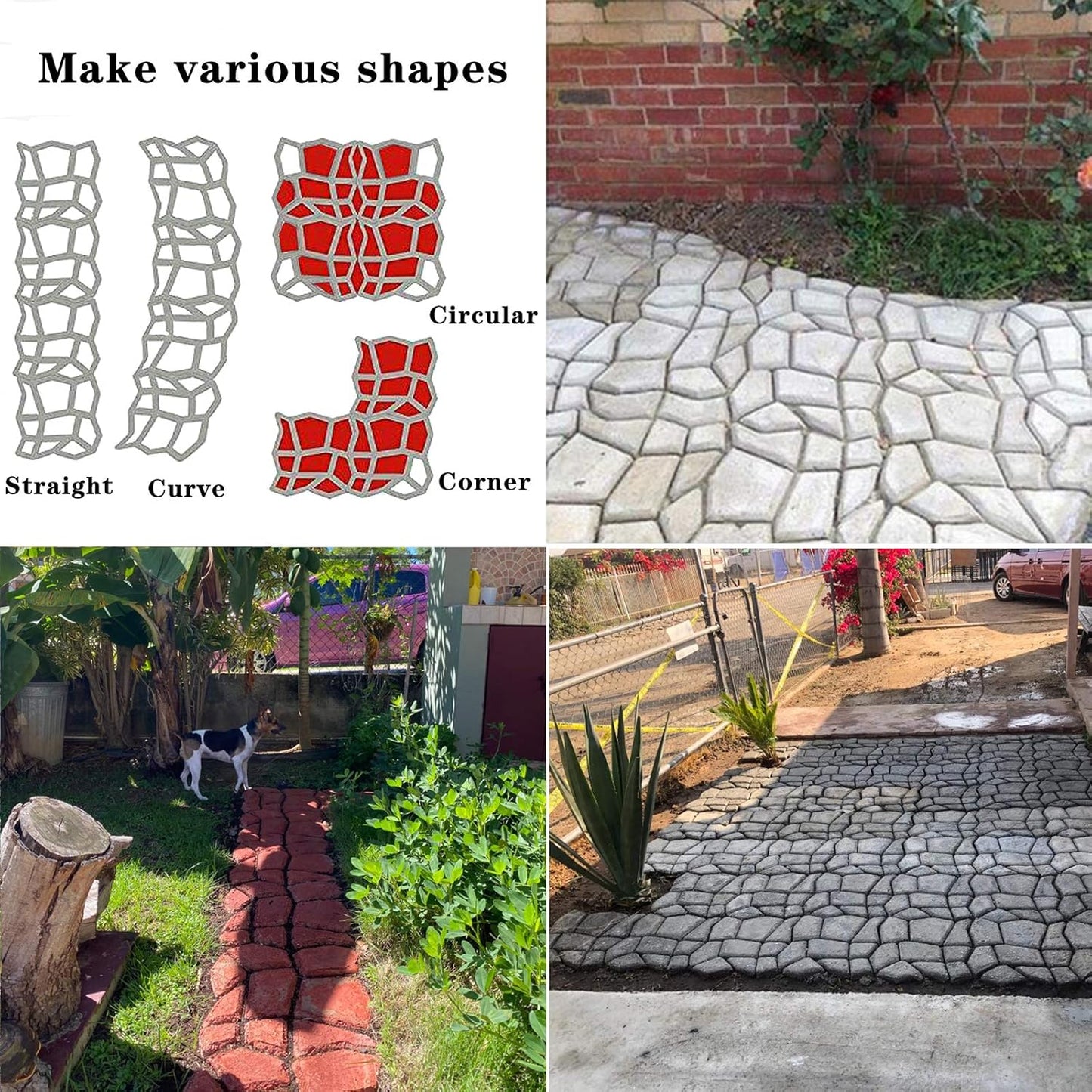 Concrete Paving Molds Stepping Stone Path Maker 2 Pack