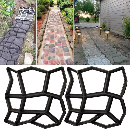 Concrete Paving Molds Stepping Stone Path Maker 2 Pack